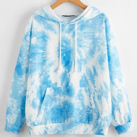 SHEIN Tops - CLEARANCE!! Kangaroo Pocket Tie Dye Hoodie